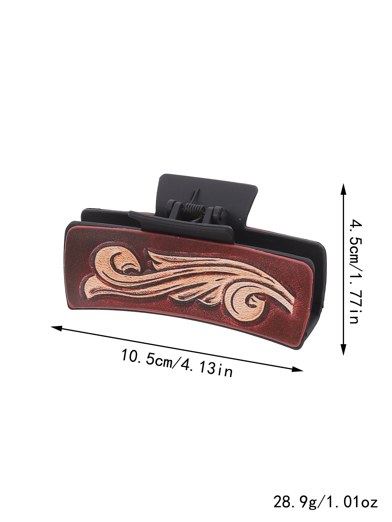 Wholesale western cowboy horsehair leather hair clip shark clip